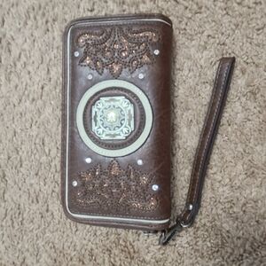 Brown Leather Phone Wallet Case
